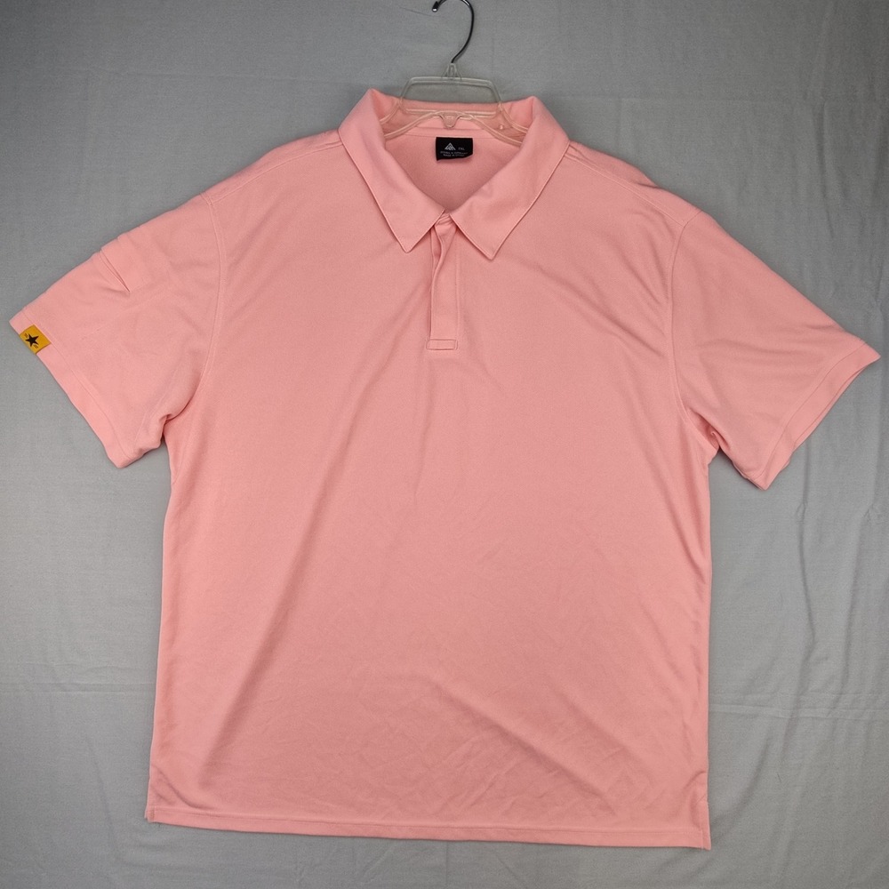 Antelope Polo Shirt Mens 2XL Pink Short Sleeve Performance Pique Tactical Star